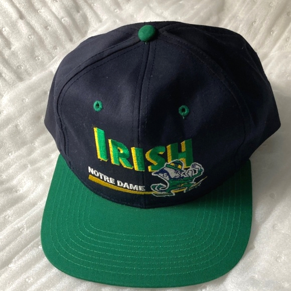 Notre Dame Irish Navy and Green Cap